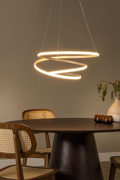 Lucide ESPIRAL - Pendant light - LED Dim. - CCT - 1x40W 2700K/4000K - Taupe